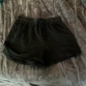 black shorts